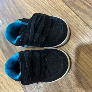 Baby black and blue running shoes